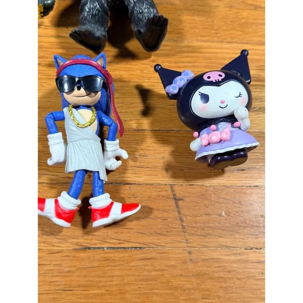 Mixed Toy Lot of 6 – Monster Trucks, Kong, Kuromi & Character Figures